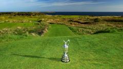 The Claret Jug at Royal Portrush ahead of the Open Championship
